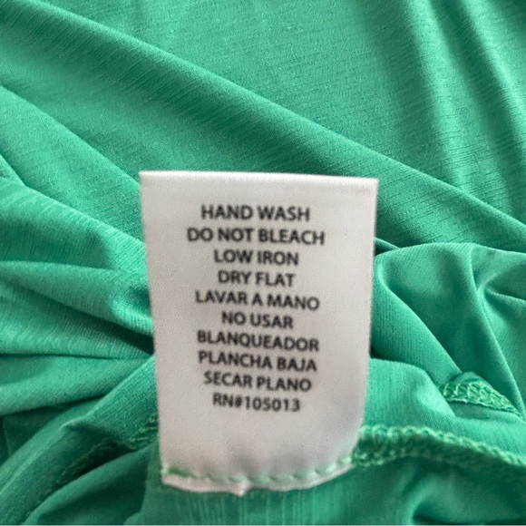 Dear Scarlett Kelly Green V-Neck Long Sleeve Top L - Picture 7 of 9